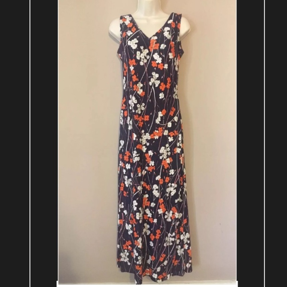 Hawaiian Maxi Dress Floral VINTAGE 1970’s ILGWU